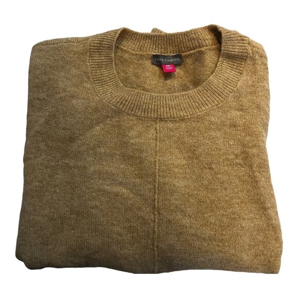 Vince Camuto Sweater Center Seam Drop Shoulder Crew Neck Latte Heather XXLARGE - Picture 1 of 10